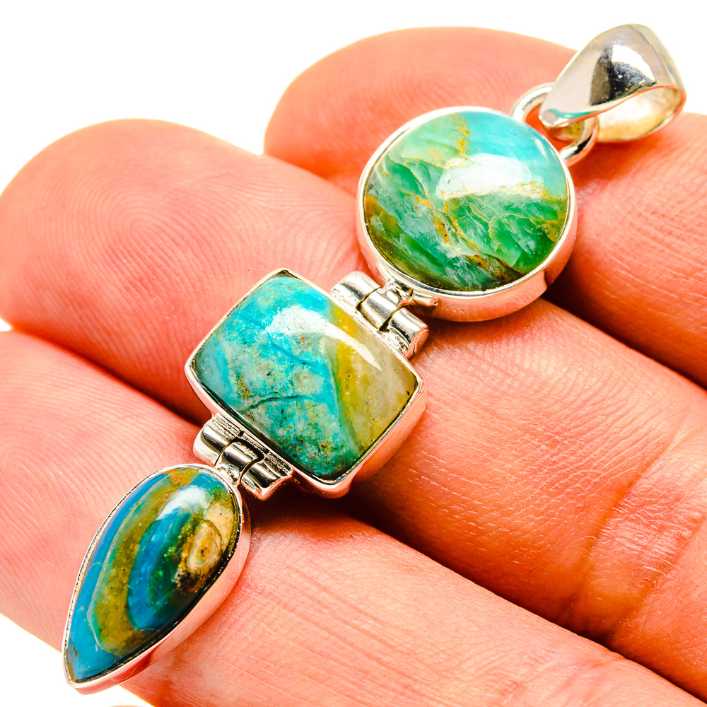 Peruvian Opal Pendants handcrafted by Ana Silver Co - PD757822