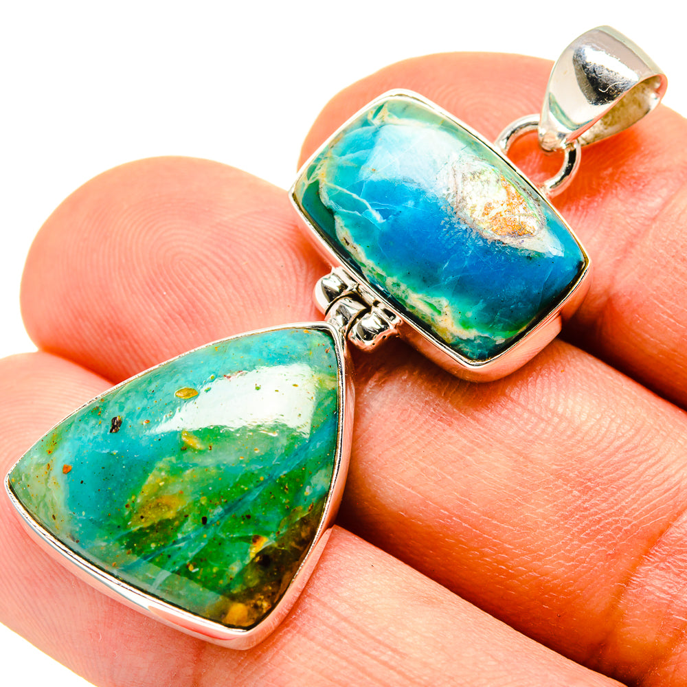 Peruvian Opal Pendants handcrafted by Ana Silver Co - PD757823