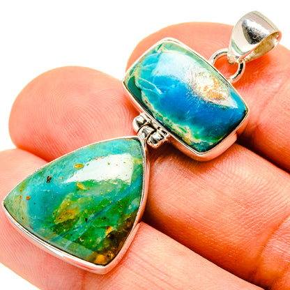 Peruvian Opal Pendants handcrafted by Ana Silver Co - PD757823