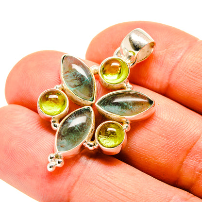 Blue Fluorite Pendants handcrafted by Ana Silver Co - PD757828