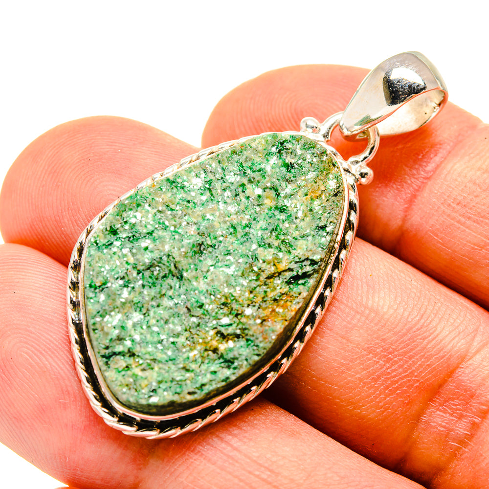 Green Fuchsite Pendants handcrafted by Ana Silver Co - PD757830
