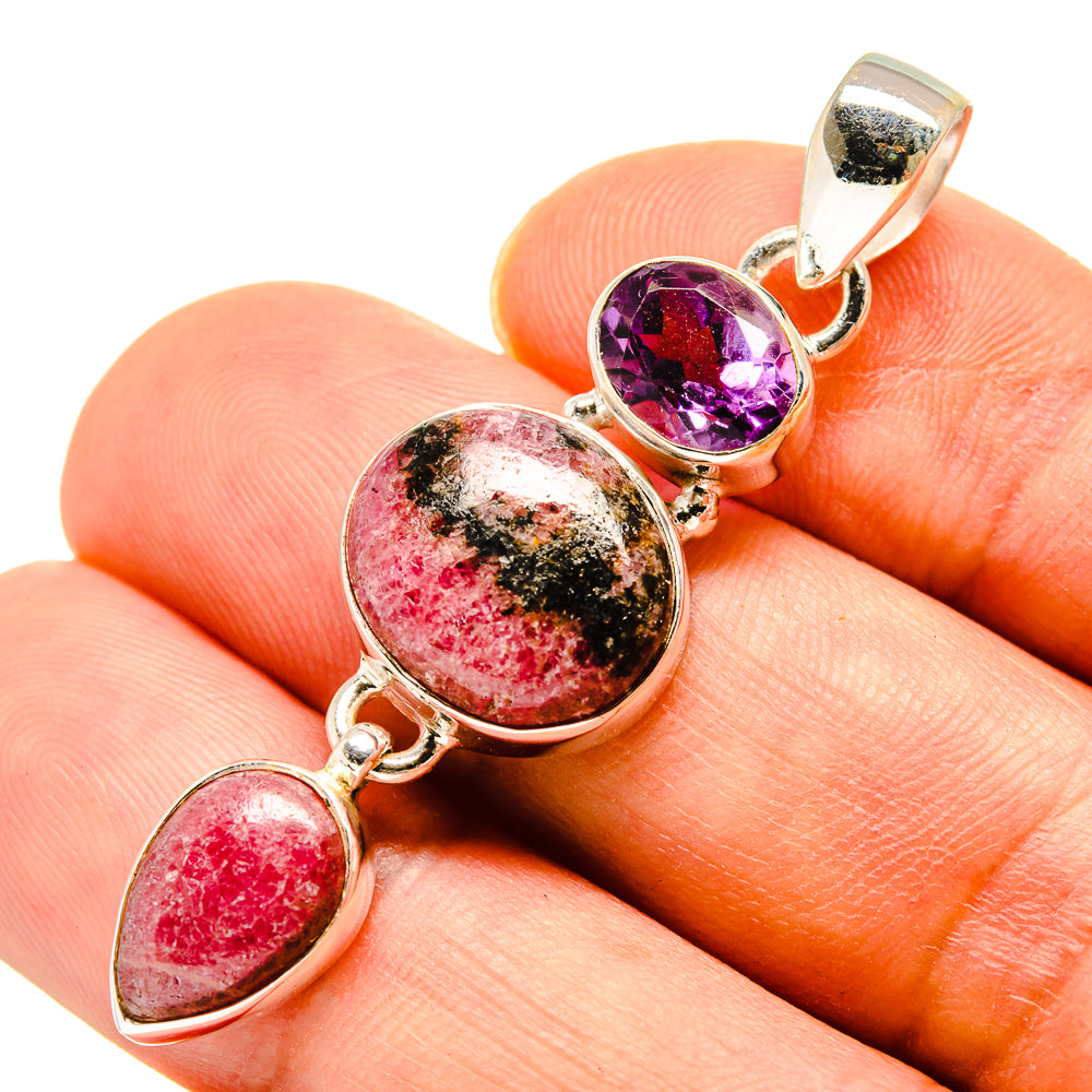 Rhodonite Pendants handcrafted by Ana Silver Co - PD757862