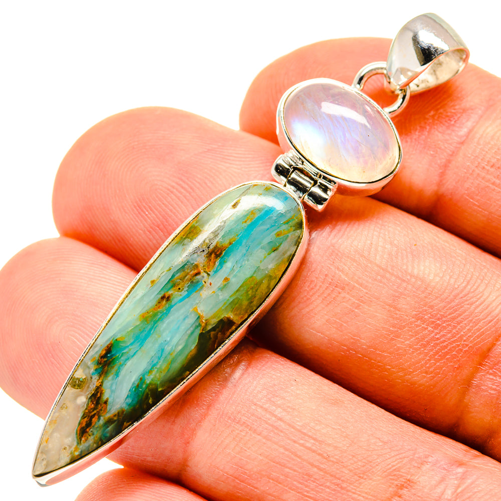 Peruvian Opal Pendants handcrafted by Ana Silver Co - PD757865