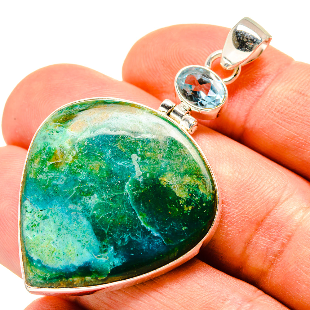 Chrysocolla Pendants handcrafted by Ana Silver Co - PD757866