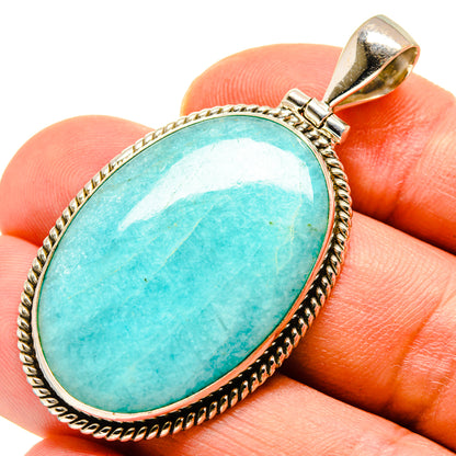 Peruvian Amazonite Pendants handcrafted by Ana Silver Co - PD757870