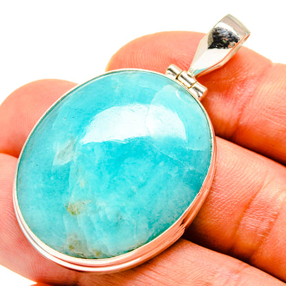 Peruvian Amazonite Pendants handcrafted by Ana Silver Co - PD757871