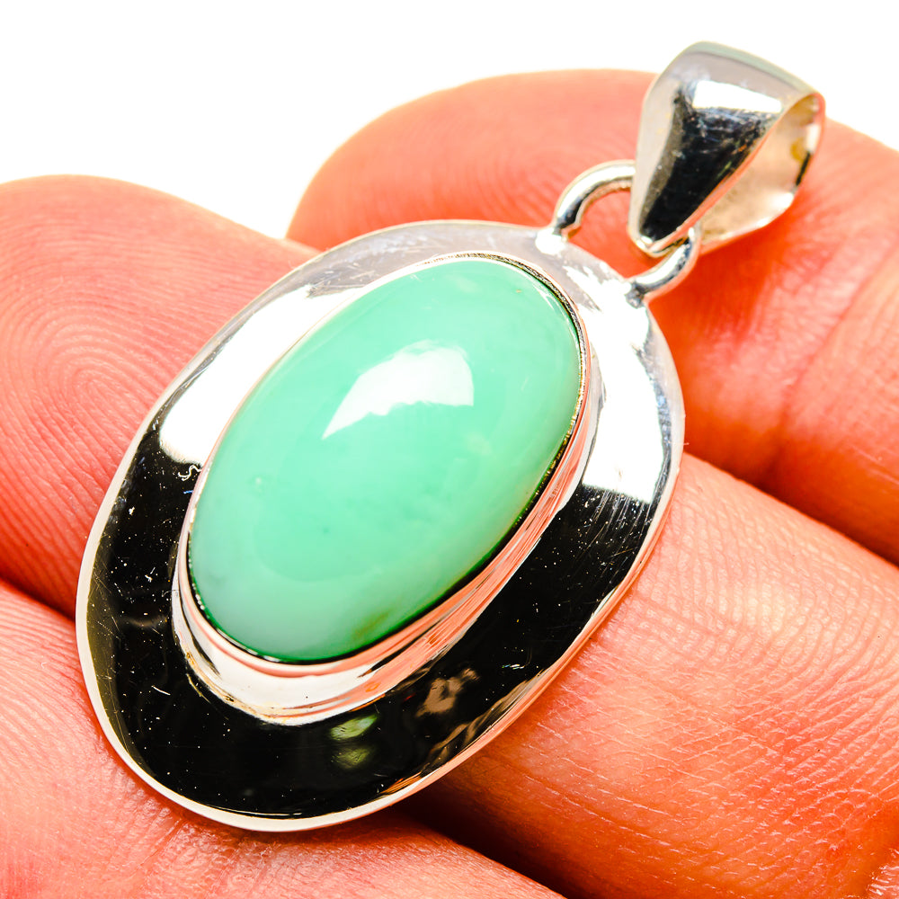 Peruvian Amazonite Pendants handcrafted by Ana Silver Co - PD757887