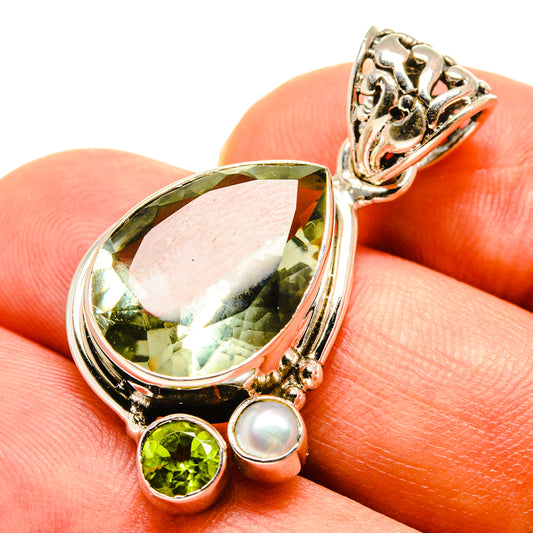 Green Amethyst Pendants handcrafted by Ana Silver Co - PD757892