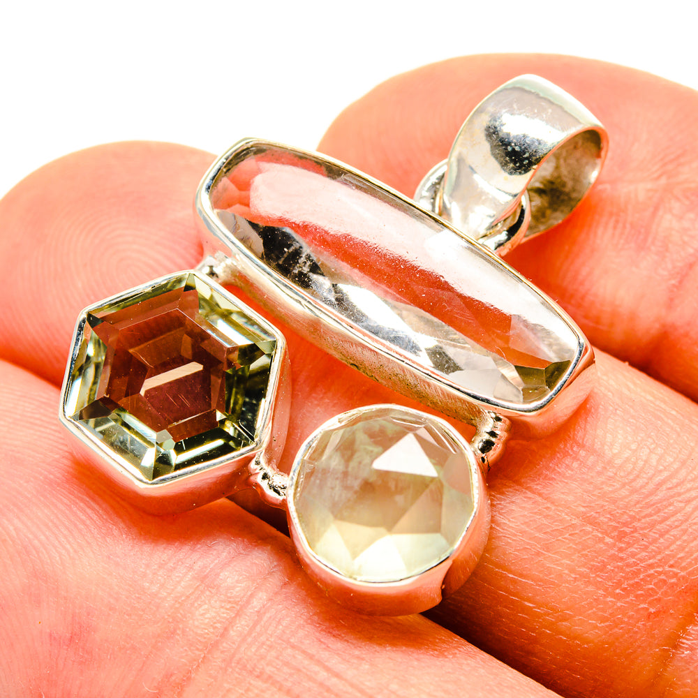 White Quartz Pendants handcrafted by Ana Silver Co - PD757906