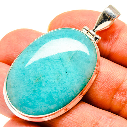 Peruvian Amazonite Pendants handcrafted by Ana Silver Co - PD757910