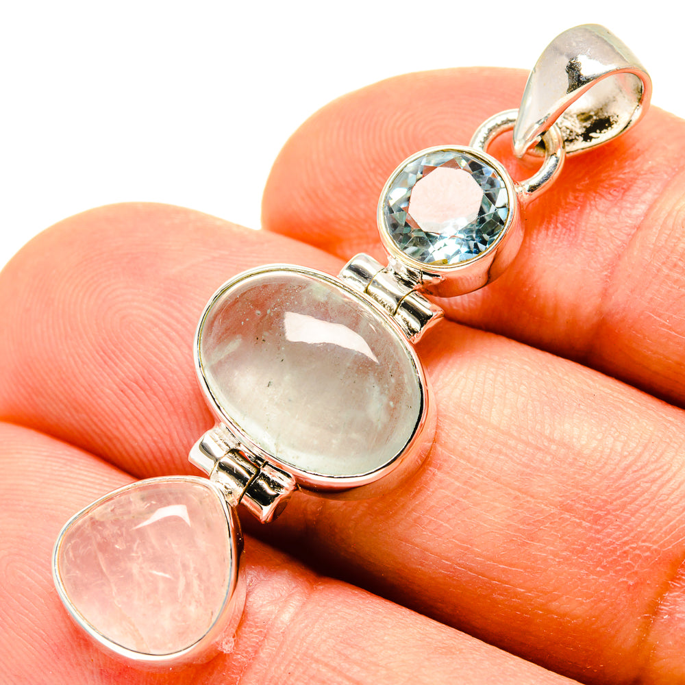 Aquamarine Pendants handcrafted by Ana Silver Co - PD757915