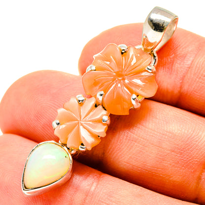 Peach Moonstone Pendants handcrafted by Ana Silver Co - PD757921