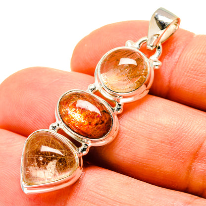 Rutilated Quartz Pendants handcrafted by Ana Silver Co - PD757923