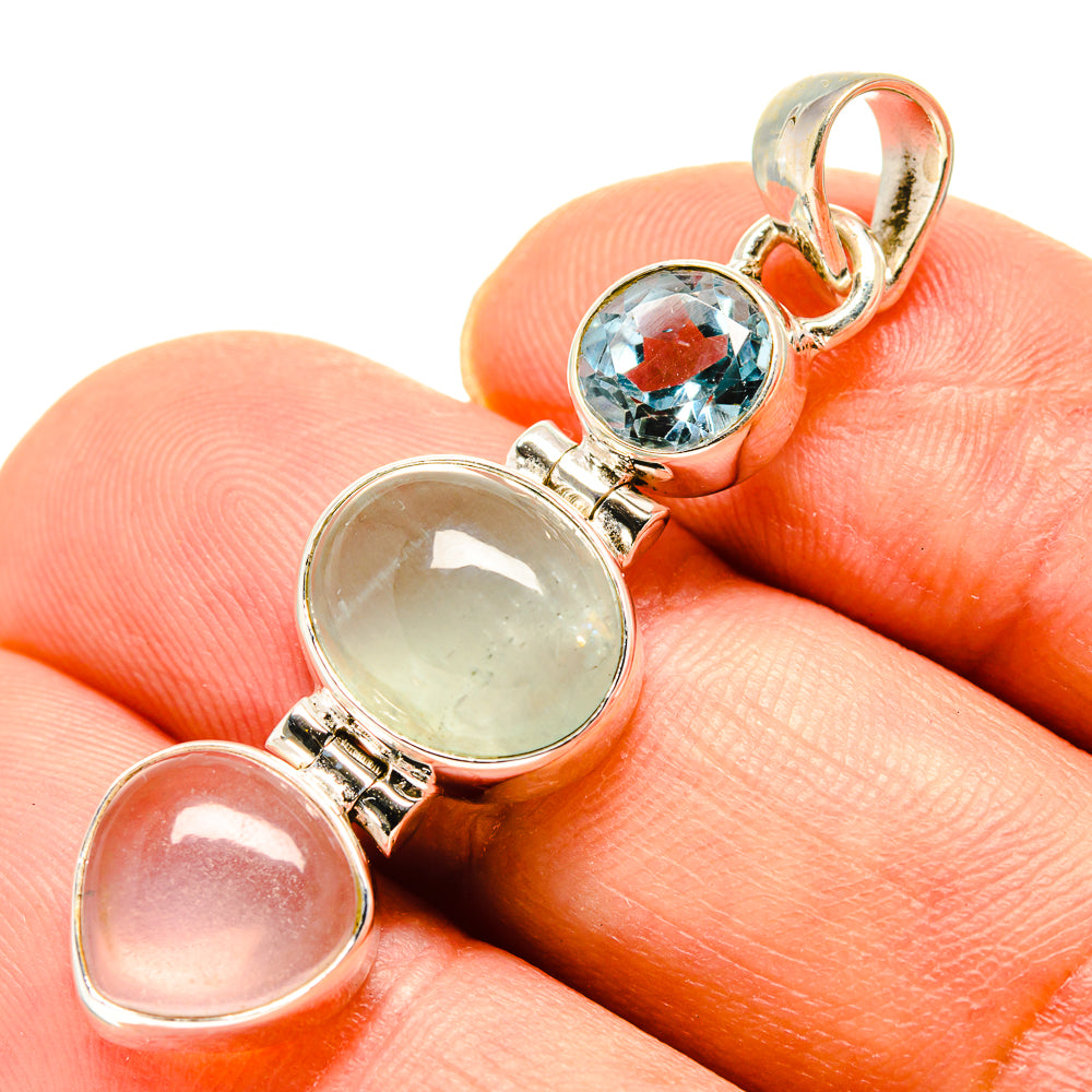 Aquamarine Pendants handcrafted by Ana Silver Co - PD757929