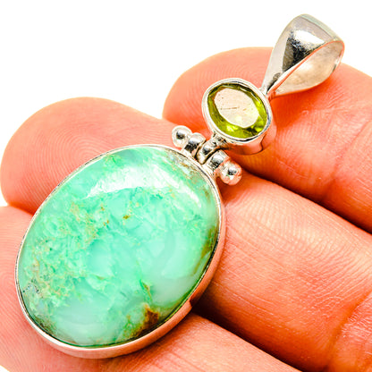 Peruvian Amazonite Pendants handcrafted by Ana Silver Co - PD757932