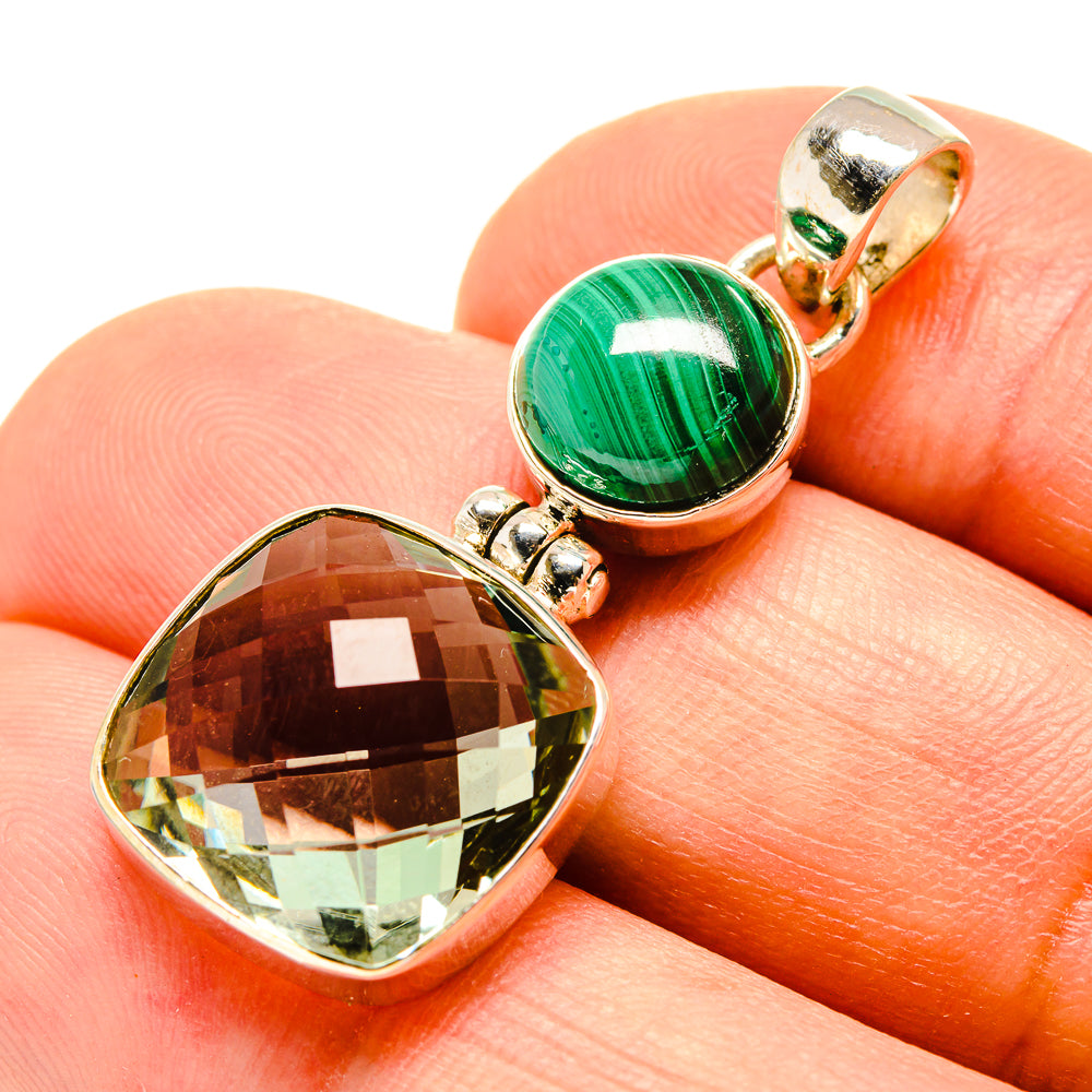 Green Amethyst Pendants handcrafted by Ana Silver Co - PD757940