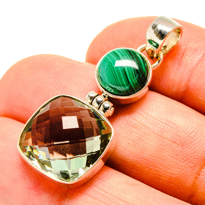 Green Amethyst Pendants handcrafted by Ana Silver Co - PD757940