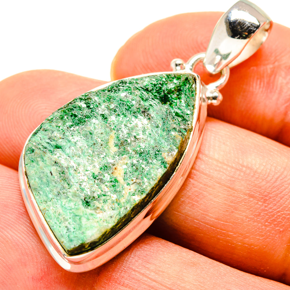 Green Fuchsite Pendants handcrafted by Ana Silver Co - PD757951