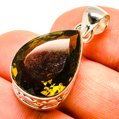 Olive Quartz Pendants handcrafted by Ana Silver Co - PD757954