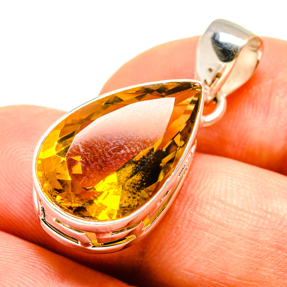Olive Quartz Pendants handcrafted by Ana Silver Co - PD757955