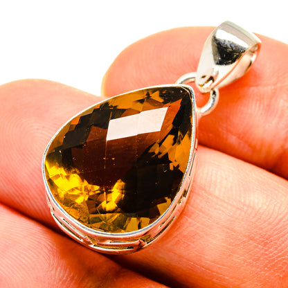 Olive Quartz Pendants handcrafted by Ana Silver Co - PD757956