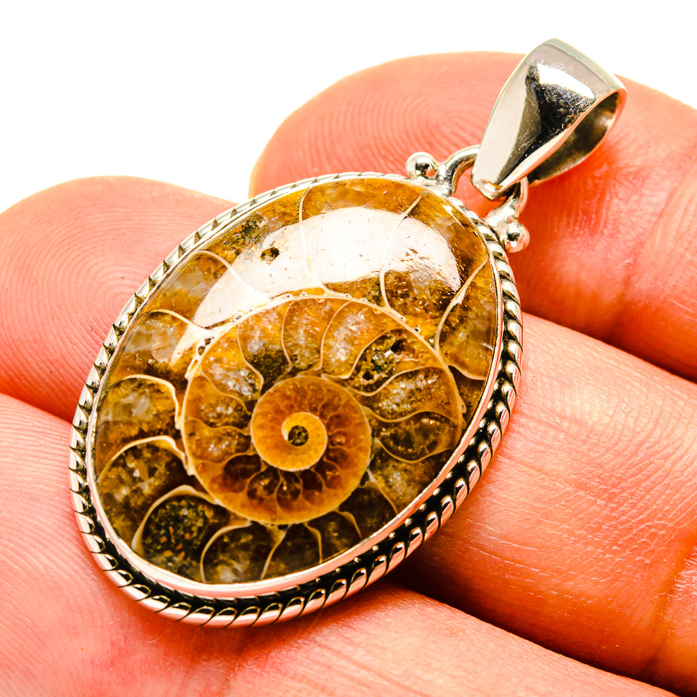 Ammonite Fossil Pendants handcrafted by Ana Silver Co - PD757958