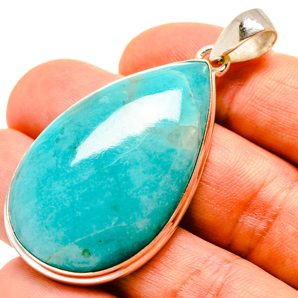 Peruvian Amazonite Pendants handcrafted by Ana Silver Co - PD757960