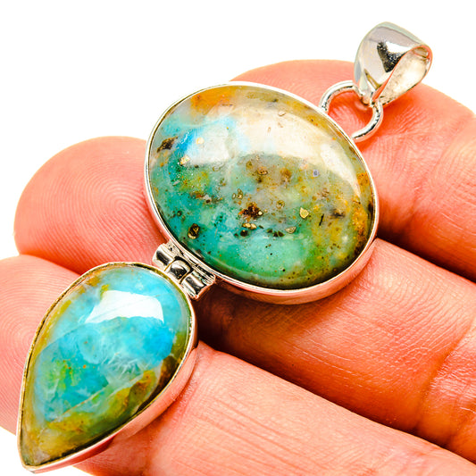 Peruvian Opal Pendants handcrafted by Ana Silver Co - PD757966