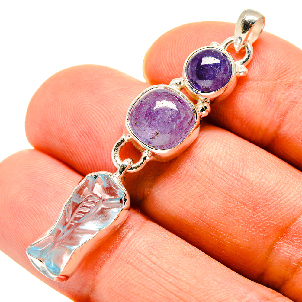 Aquamarine Pendants handcrafted by Ana Silver Co - PD757975