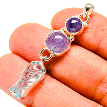 Aquamarine Pendants handcrafted by Ana Silver Co - PD757975