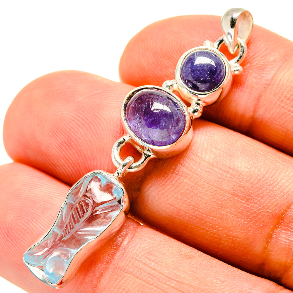 Aquamarine Pendants handcrafted by Ana Silver Co - PD757976