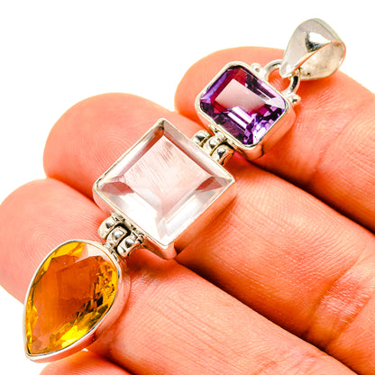 Rose Quartz Pendants handcrafted by Ana Silver Co - PD757981