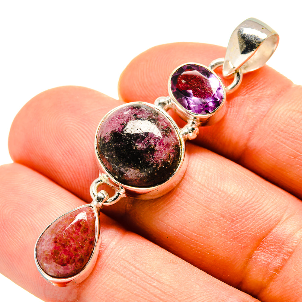 Rhodonite Pendants handcrafted by Ana Silver Co - PD757982