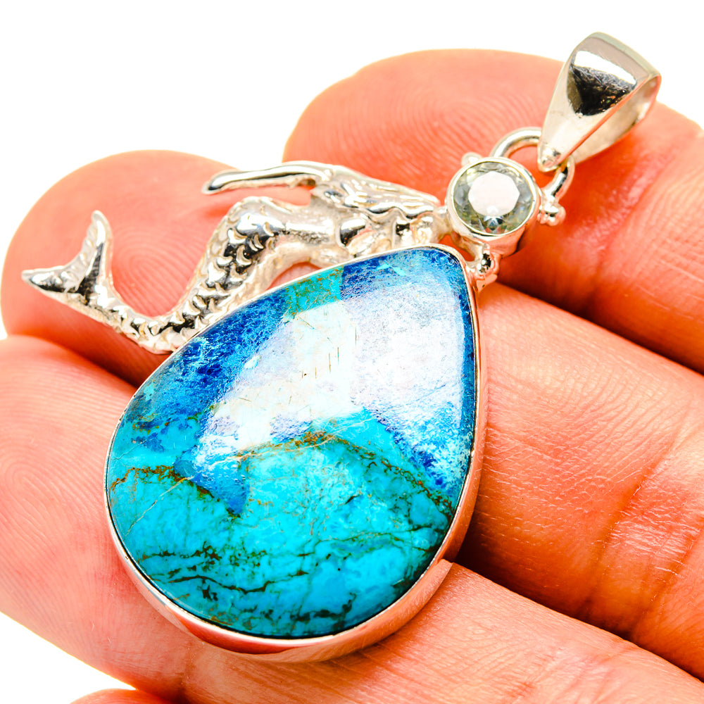 Chrysocolla Pendants handcrafted by Ana Silver Co - PD757987