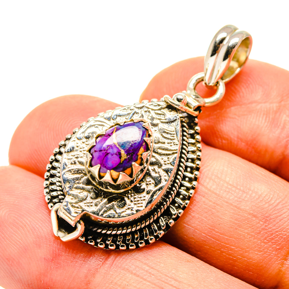 Purple Copper Composite Turquoise Pendants handcrafted by Ana Silver Co - PD757995