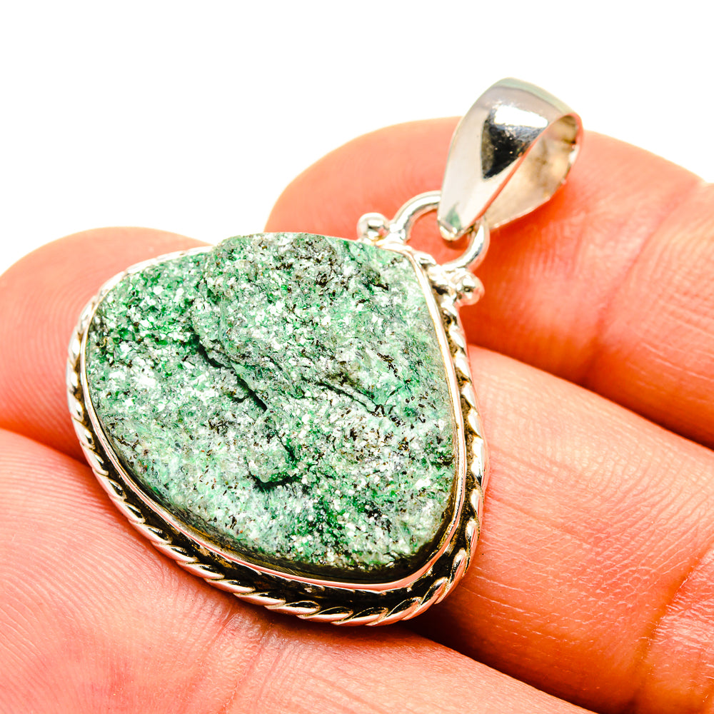 Green Fuchsite Pendants handcrafted by Ana Silver Co - PD757999