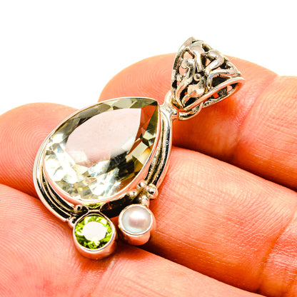 Green Amethyst Pendants handcrafted by Ana Silver Co - PD758000