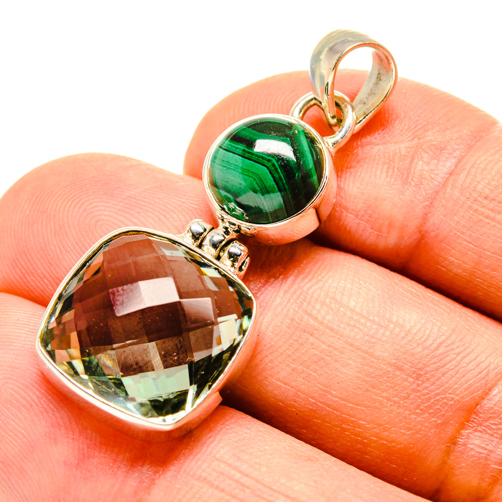 Green Amethyst Pendants handcrafted by Ana Silver Co - PD758001
