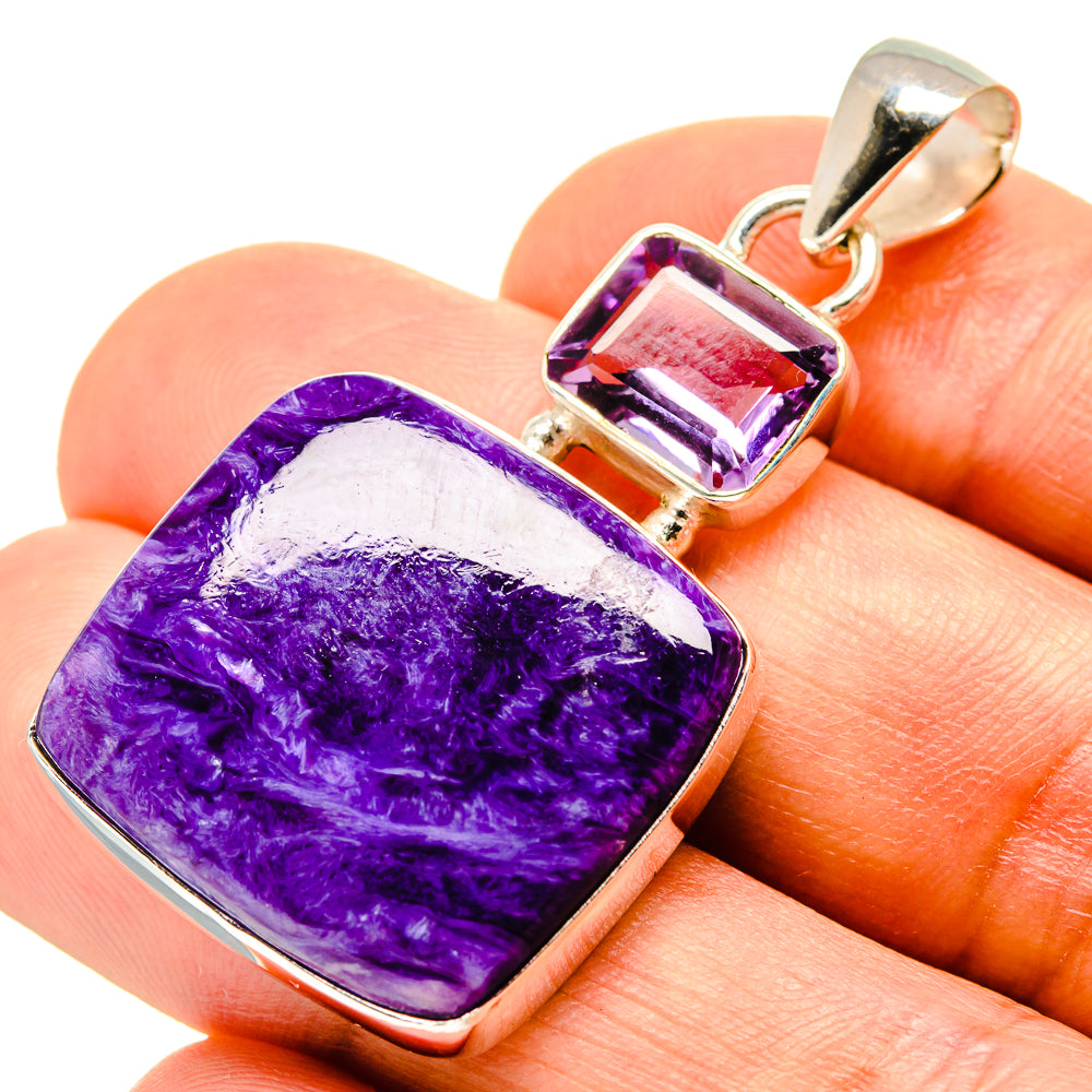 Charoite Pendants handcrafted by Ana Silver Co - PD758009