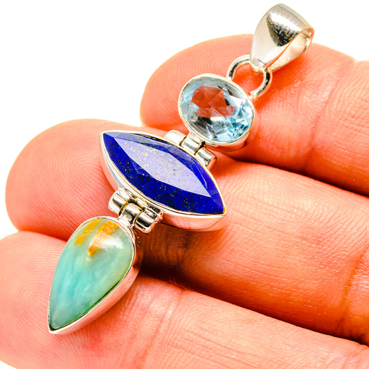 Peruvian Opal Pendants handcrafted by Ana Silver Co - PD758016