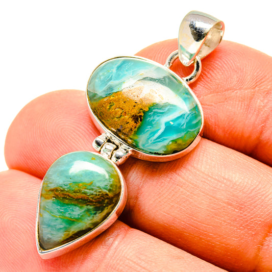 Peruvian Opal Pendants handcrafted by Ana Silver Co - PD758018