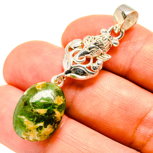 Australian Green Opal Pendants handcrafted by Ana Silver Co - PD758019