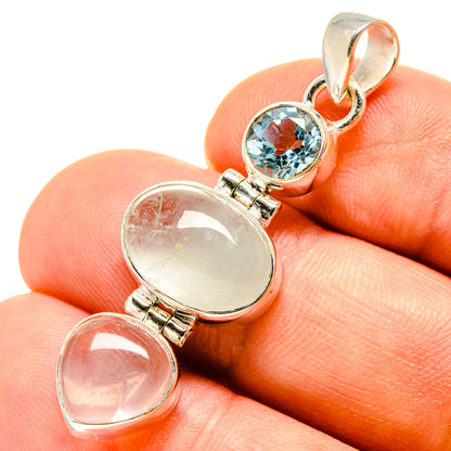 Aquamarine Pendants handcrafted by Ana Silver Co - PD758022