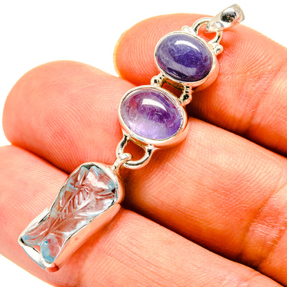 Aquamarine Pendants handcrafted by Ana Silver Co - PD758023