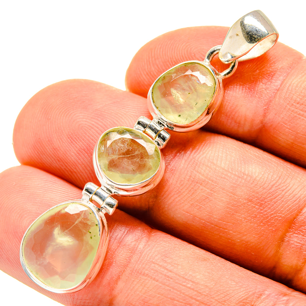 Prehnite Pendants handcrafted by Ana Silver Co - PD758028