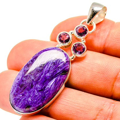 Charoite Pendants handcrafted by Ana Silver Co - PD758031