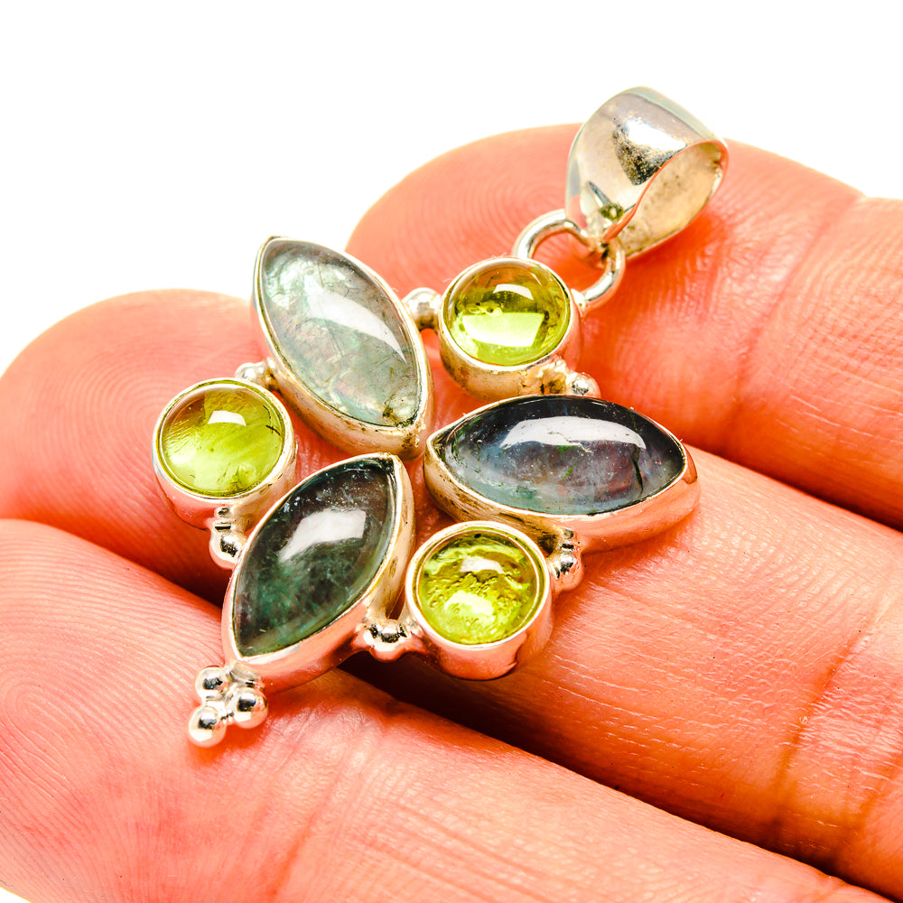 Blue Fluorite Pendants handcrafted by Ana Silver Co - PD758044