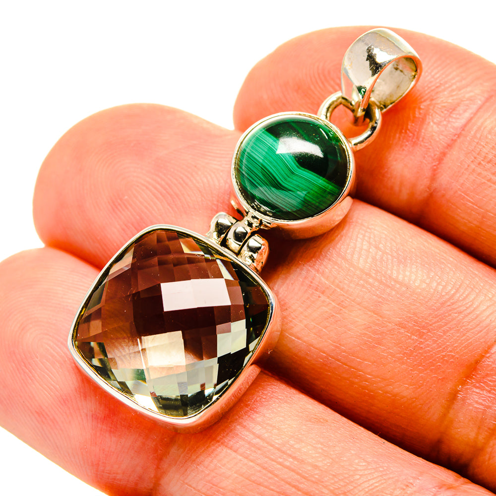 Green Amethyst Pendants handcrafted by Ana Silver Co - PD758055
