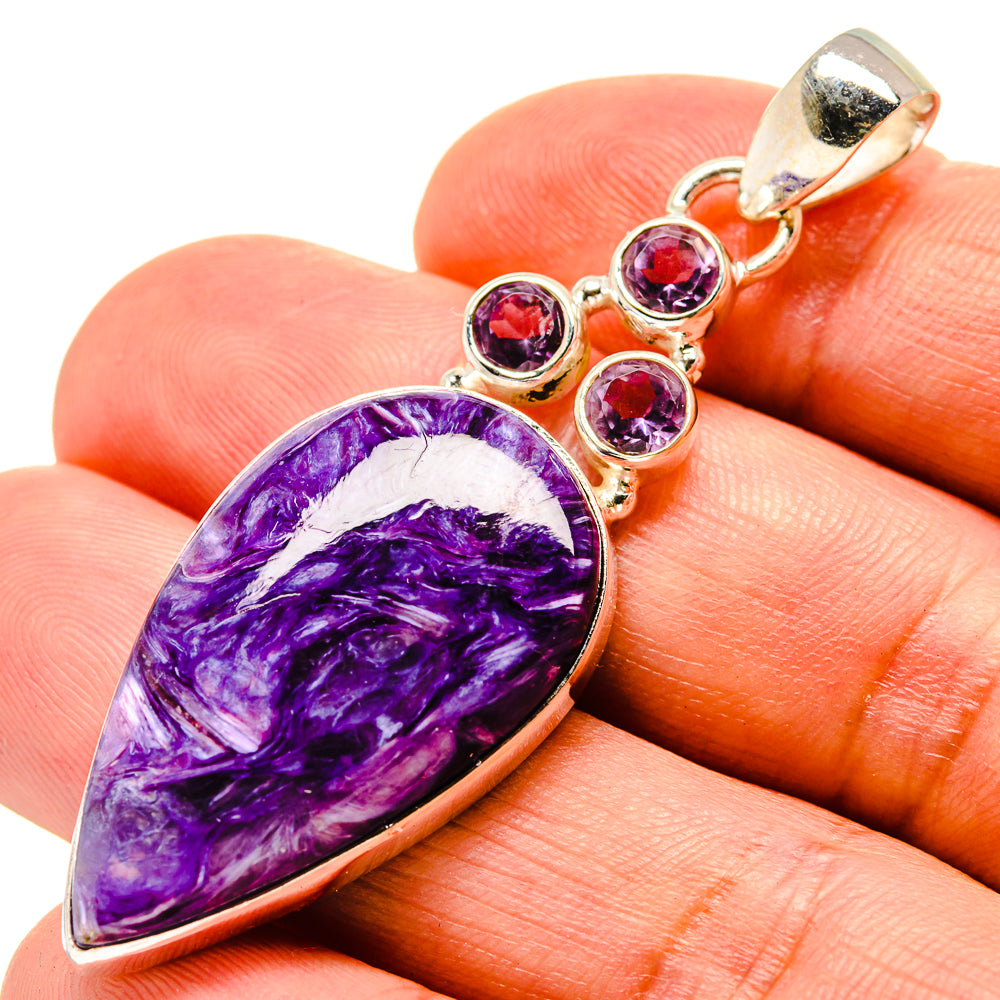 Charoite Pendants handcrafted by Ana Silver Co - PD758058