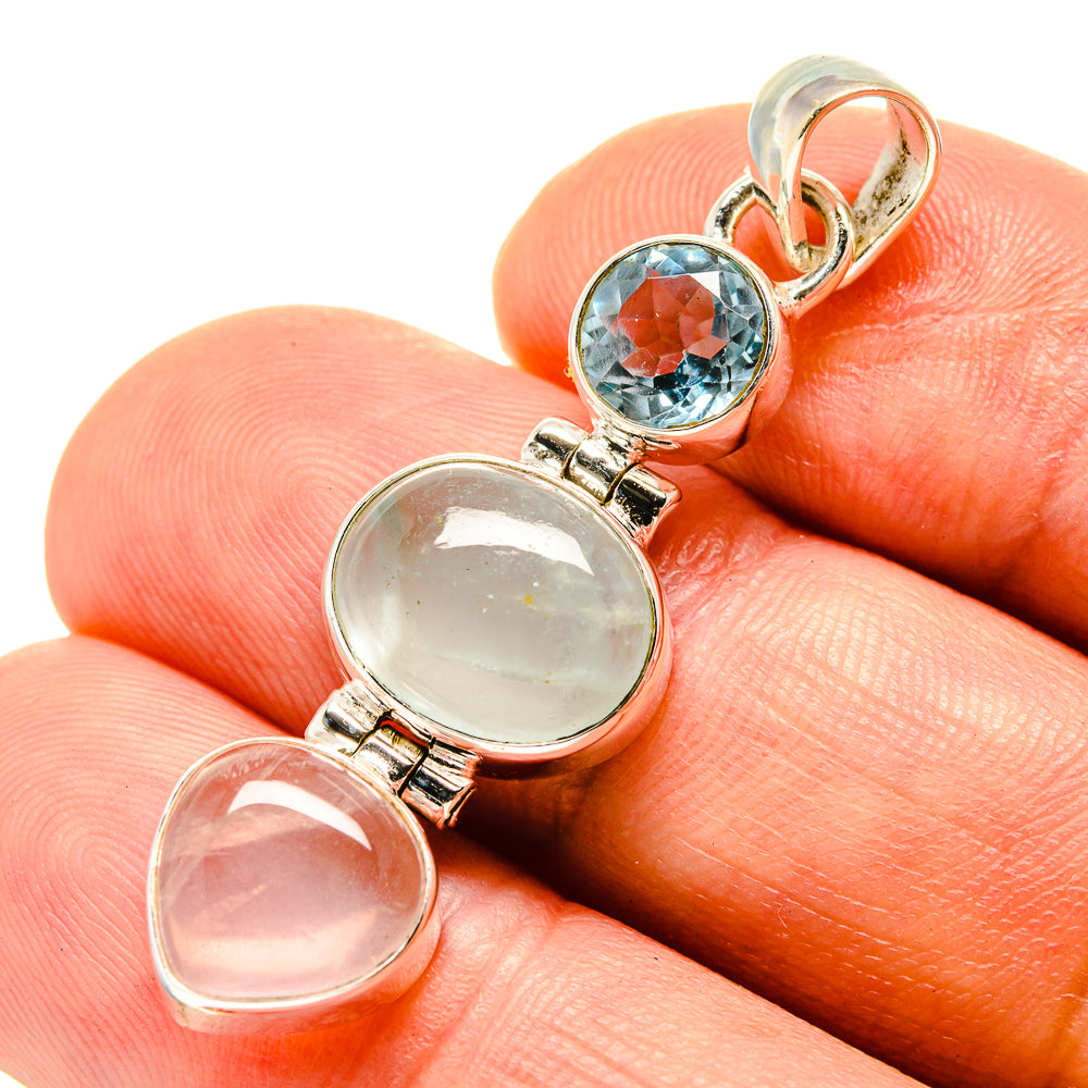 Aquamarine Pendants handcrafted by Ana Silver Co - PD758077